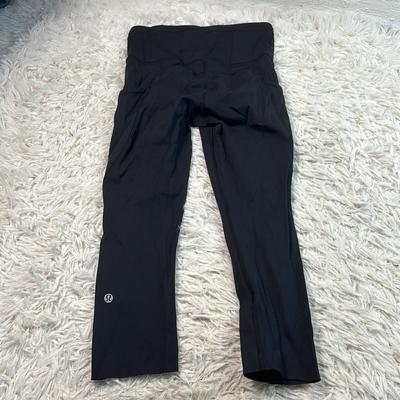 Lululemon Fast & Free Crop (19") Black - Picture 5 of 6